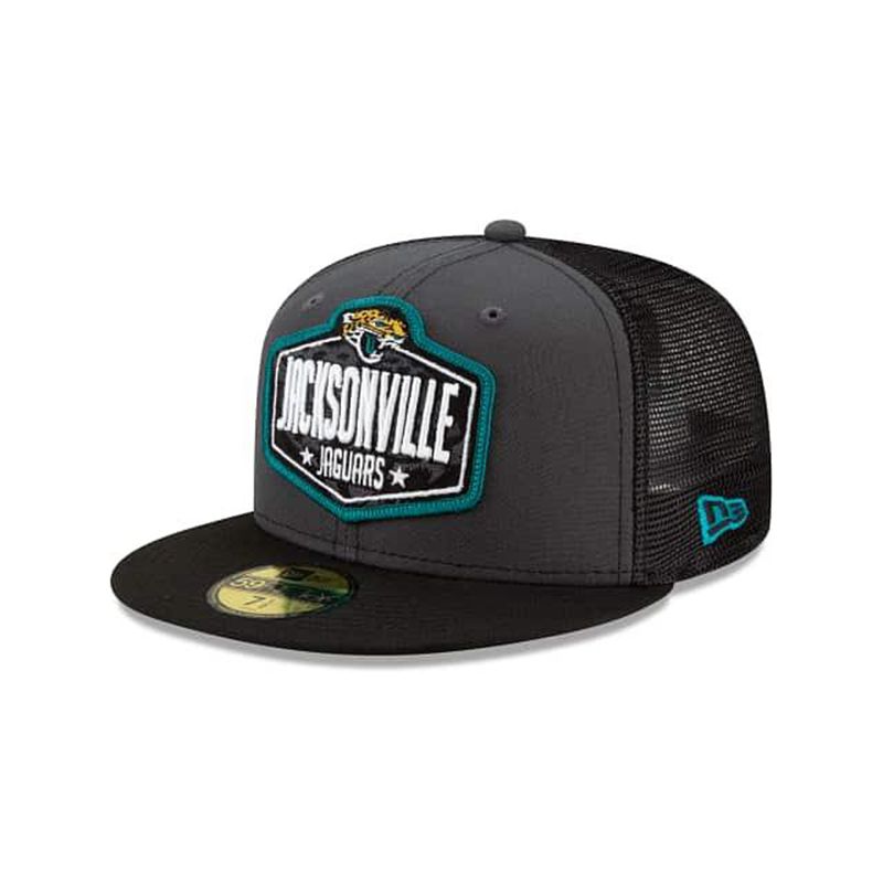 NFL Jacksonville Jaguars Draft 59Fifty Fitted (YPP4136) - Grey New Era Caps